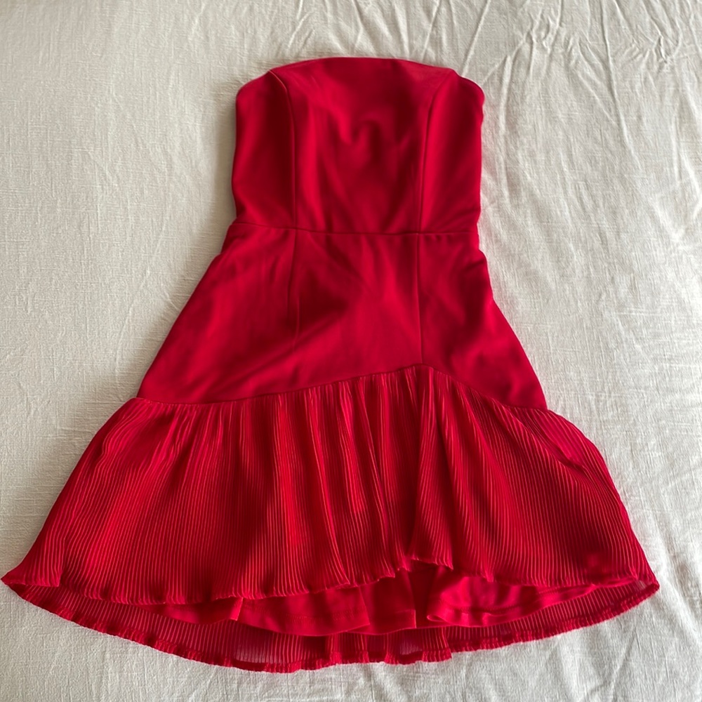 Red mini dress